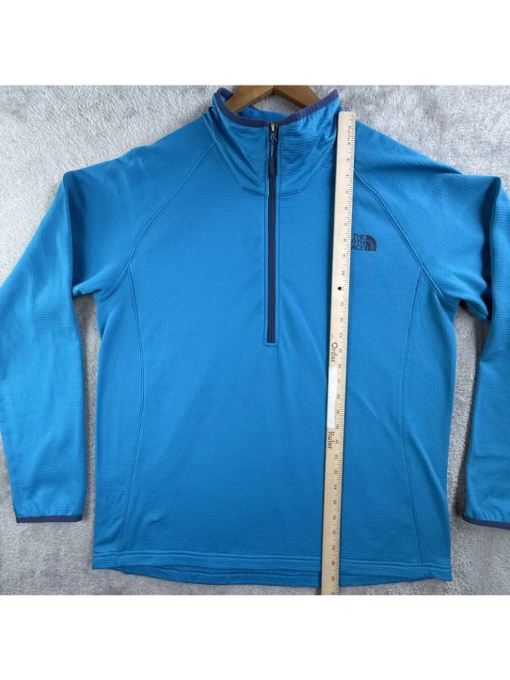 The North Face Pullover Mens XL Blue 1/4 Zip Fleece Thermal Hiking Top NF0A2VE2